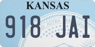 KS license plate 918JAI