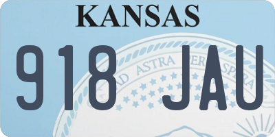 KS license plate 918JAU