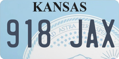 KS license plate 918JAX