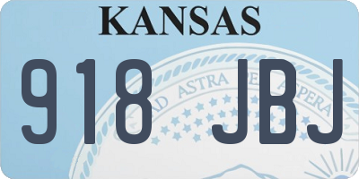 KS license plate 918JBJ