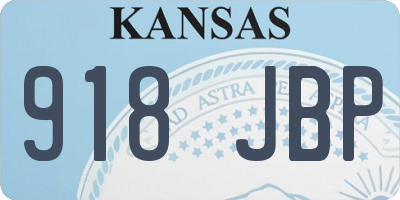 KS license plate 918JBP