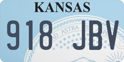 KS license plate 918JBV