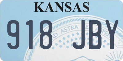 KS license plate 918JBY