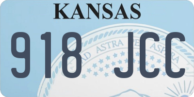 KS license plate 918JCC