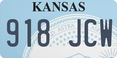 KS license plate 918JCW