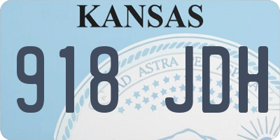 KS license plate 918JDH