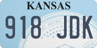 KS license plate 918JDK