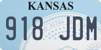 KS license plate 918JDM