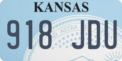 KS license plate 918JDU