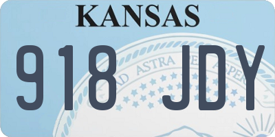 KS license plate 918JDY