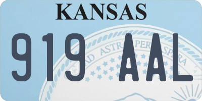 KS license plate 919AAL