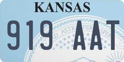 KS license plate 919AAT