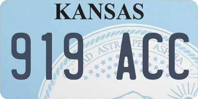 KS license plate 919ACC