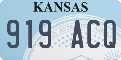 KS license plate 919ACQ