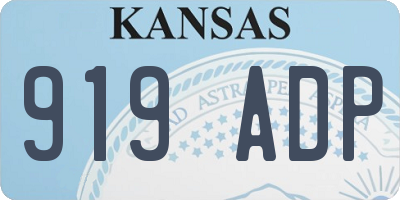 KS license plate 919ADP
