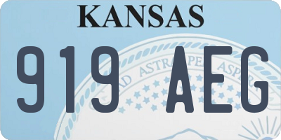 KS license plate 919AEG