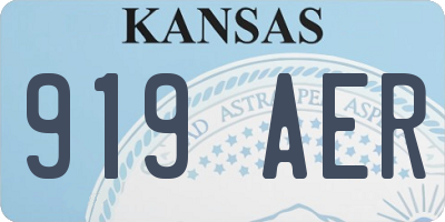 KS license plate 919AER