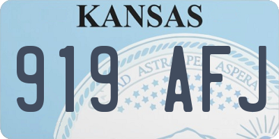 KS license plate 919AFJ