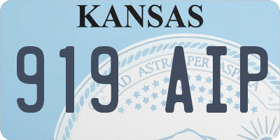 KS license plate 919AIP