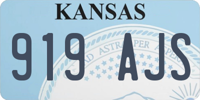 KS license plate 919AJS