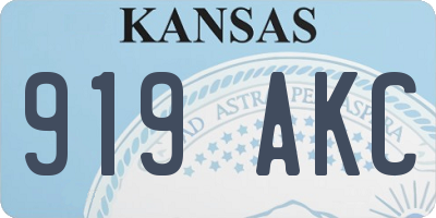 KS license plate 919AKC