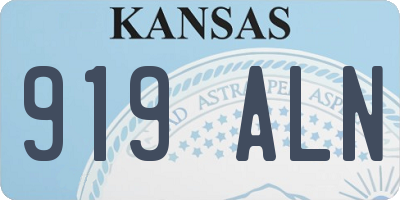 KS license plate 919ALN