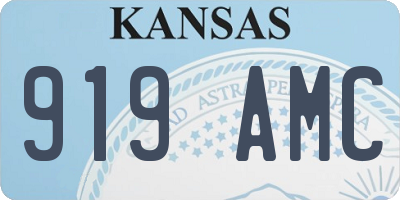 KS license plate 919AMC