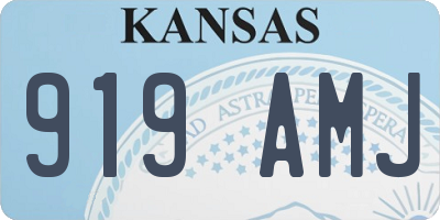 KS license plate 919AMJ