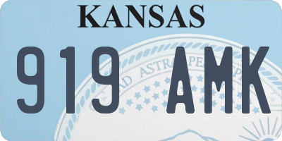 KS license plate 919AMK
