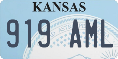 KS license plate 919AML
