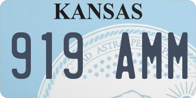 KS license plate 919AMM