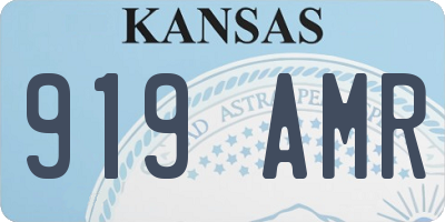 KS license plate 919AMR