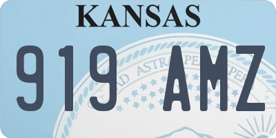 KS license plate 919AMZ