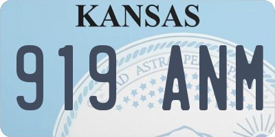 KS license plate 919ANM