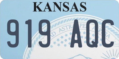 KS license plate 919AQC