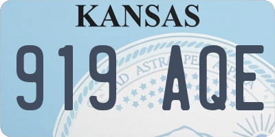 KS license plate 919AQE