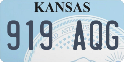 KS license plate 919AQG