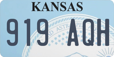 KS license plate 919AQH