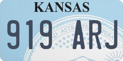 KS license plate 919ARJ