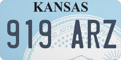 KS license plate 919ARZ