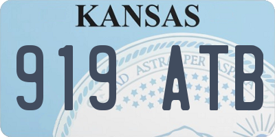 KS license plate 919ATB