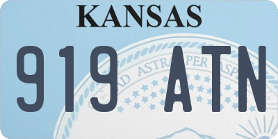 KS license plate 919ATN