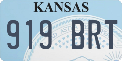 KS license plate 919BRT