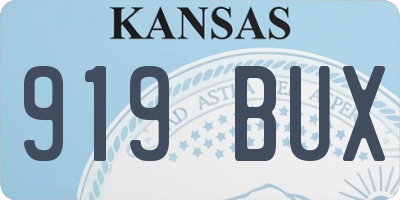 KS license plate 919BUX