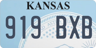 KS license plate 919BXB