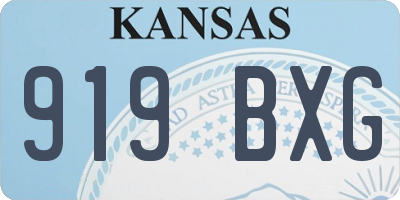 KS license plate 919BXG
