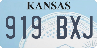KS license plate 919BXJ