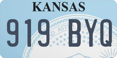 KS license plate 919BYQ