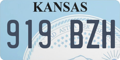 KS license plate 919BZH