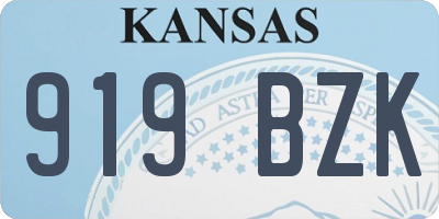 KS license plate 919BZK
